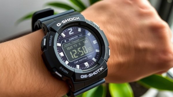 Casio G-Shock GBX-H5600 surf watch with tide graph.
