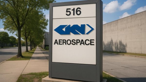 GKN Aerospace sign at Garden Grove entrance.