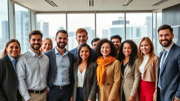 Group of professionals at HVAC financial strategies event in a modern conference room.