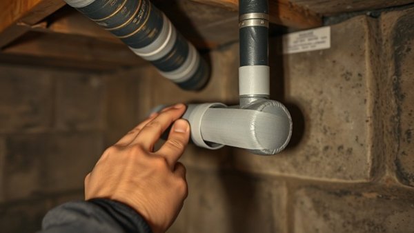 Winterizing Your Pipes in Pittsburgh: Insulating a pipe with protective wrap.