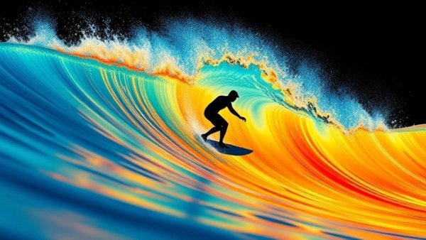 Simulation of Navier-Stokes equations waves with pressure visualization