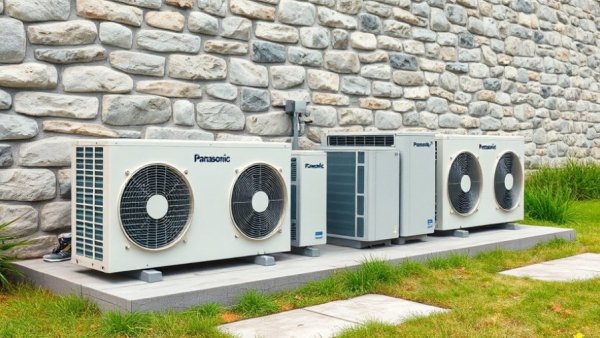 Outdoor Panasonic HVAC units for new Section 608 exam.