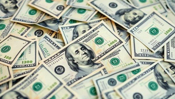 Close-up of hundred-dollar bills for HVAC business sale.