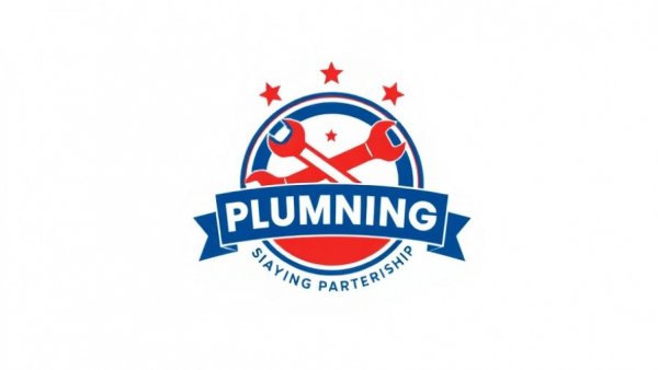 Home services partnership plumbing emblem with Team First logo.
