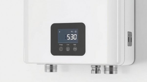 Laars LT Series 150 MBH Model Tankless Water Heater with digital display, sleek design