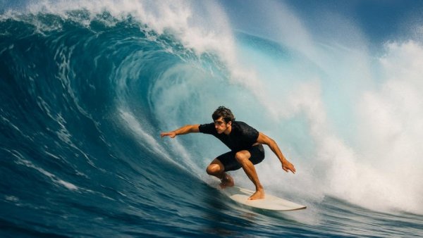 Surf City Days event with a surfer riding a wave