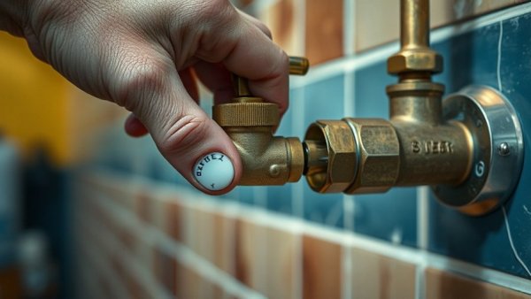Close-up of adjusting a sprinkler valve for winterizing your sprinkler system