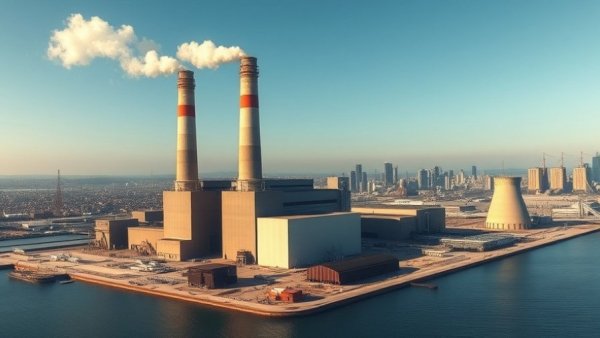 Industrial power plant emphasizing HVAC energy efficiency