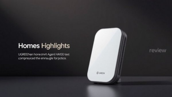 UGREEN HomeAgent HA100 device with review overlay text