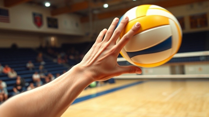Dynamic action shot of Mater Dei volleyball player ready to strike the ball.