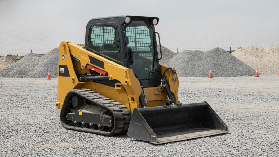 Illustrative compact track loader with a front bucket; not the actual Hetskid auction machine.