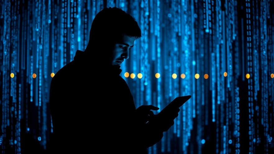 AI and the Future of Work scene with child and data streams.