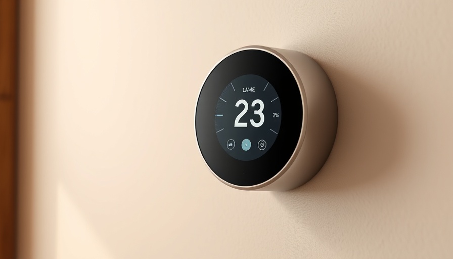 Smart home upgrade with modern digital thermostat on wall.
