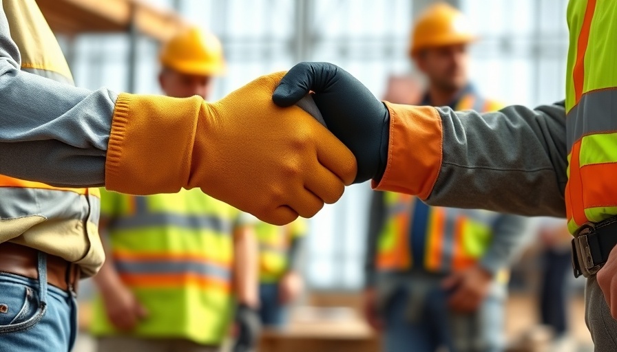 Workers shaking hands symbolizing employee motivation and teamwork.