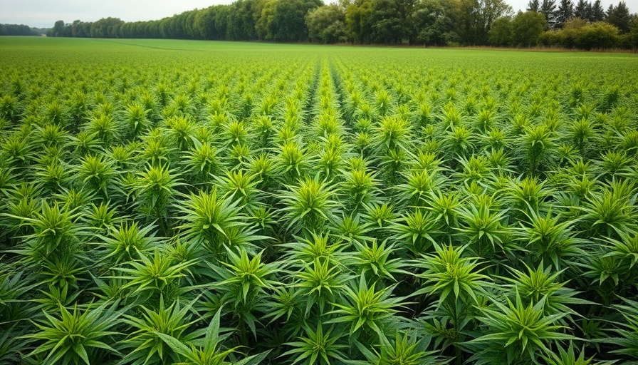 Vibrant hemp field illustrating tax treatment of hemp and intoxicants.