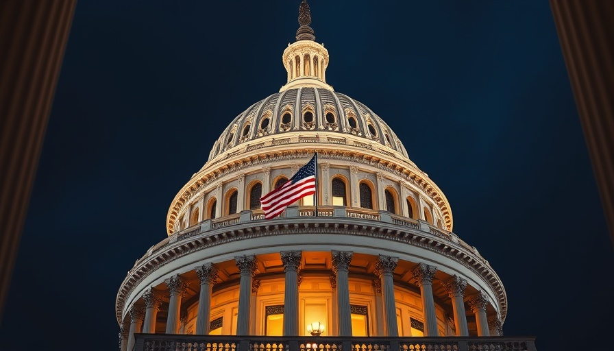 US Capitol dome at night with American flag, linked to Corporate Alternative Minimum Tax CAMT.
