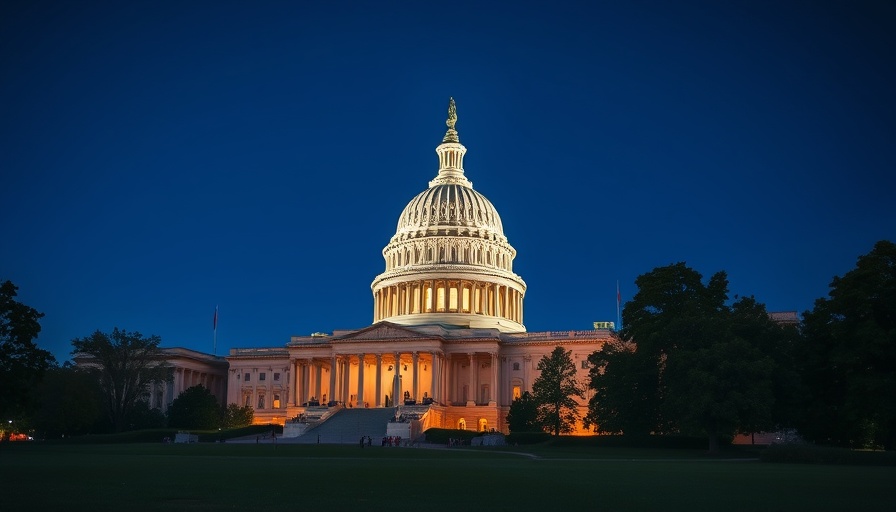 Big Beautiful Bill US Capitol at dusk, highlighting GOP Tax Plan.