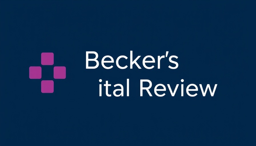 Logo for Becker's Hospital Review on blue background