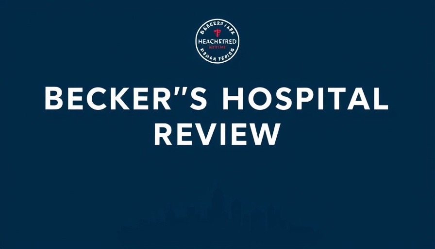 Becker's Hospital Review logo on dark blue background.