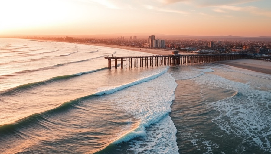 Huntington Beach Planning Commission Meeting at 6:00 PM, July 8, 2025, illustrated with pier and city view.