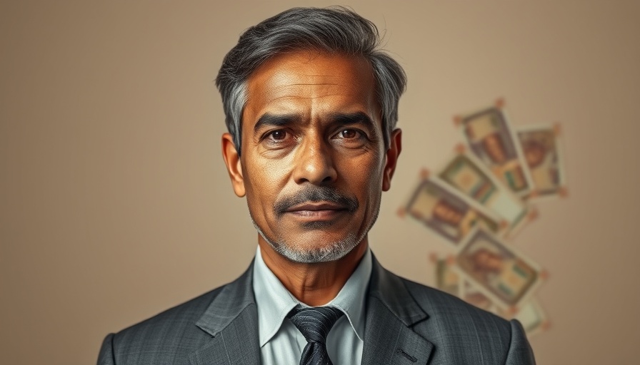 Chairman remuneration increase concept with man and Indian currency.