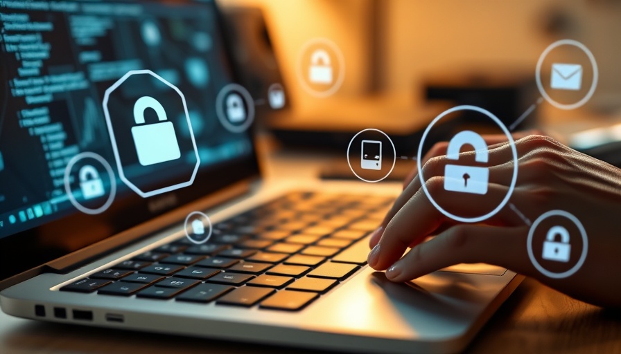Budget home data backup solution on laptop with digital icons.