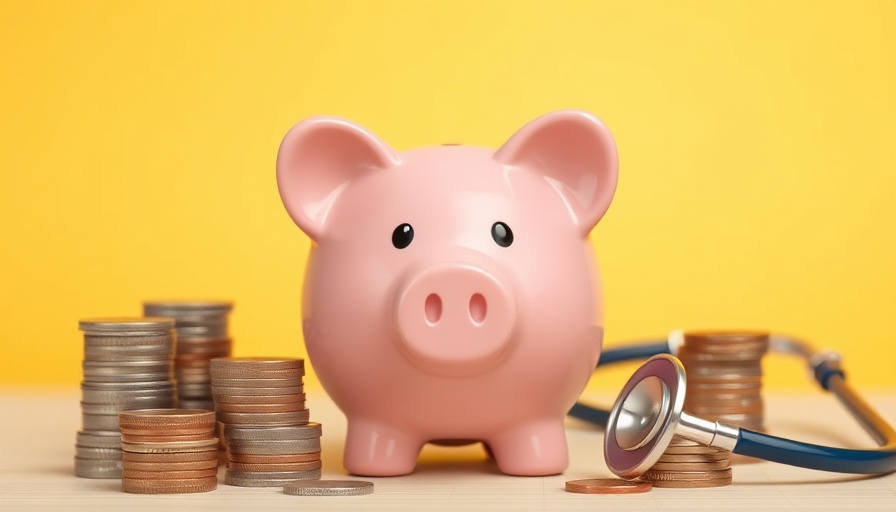 Medicare Savings Programs concept with piggy bank and stethoscope.