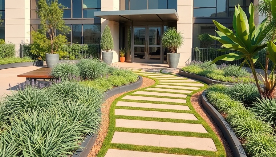 Curved garden edging landscaping with modern design.