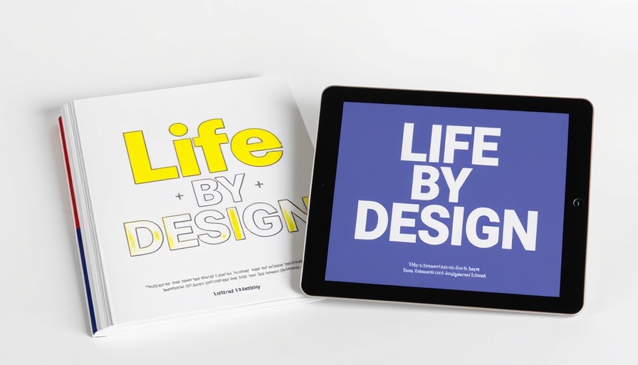 Cover of 'Life By Design' book and tablet, how automation can help you take back your time.