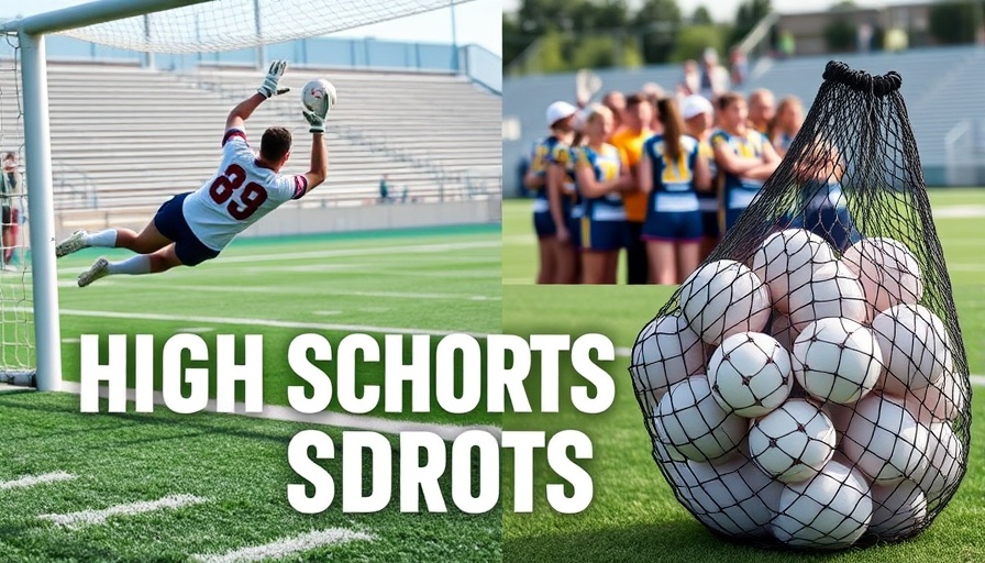 Orange County high school sports collage featuring soccer, lacrosse, water polo.