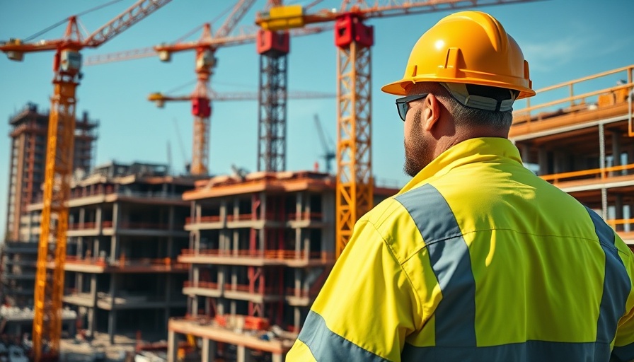 Hinkley construction supervisor in hard hat overseeing site.