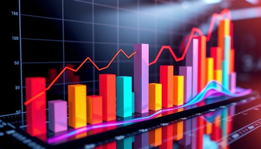 3D chart illustrating carbamorphine and pharmaceutical sales trends with vibrant colors.