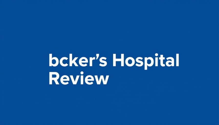 Becker's Hospital Review logo on blue background.