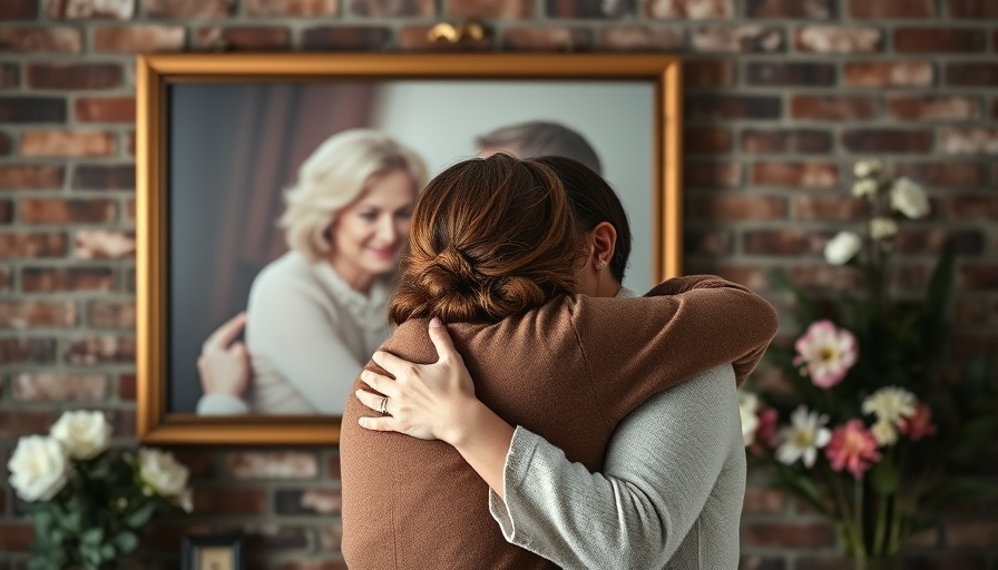 Women embrace at 605 Freeway crash memorial, evoking CHP accountability.
