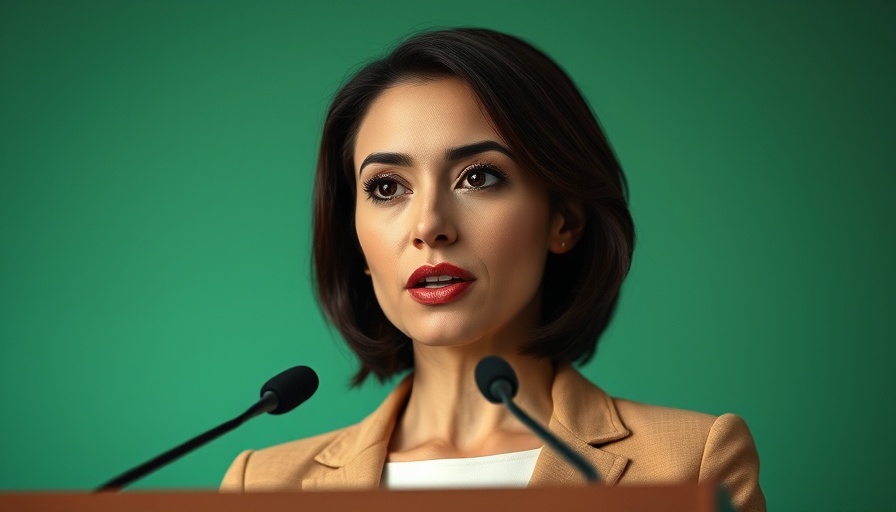 Professional female leader speaks at podium, CDC leadership changes healthcare policy.