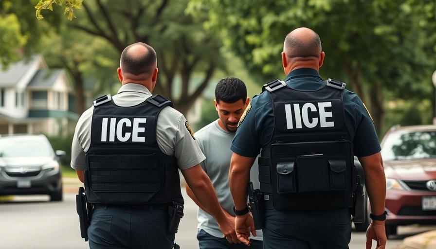 ICE officers making an arrest in a suburban area, illustrating immigration enforcement in sanctuary cities.
