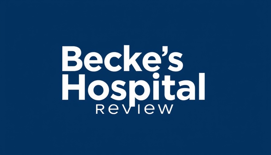 Becker's Hospital Review logo on navy background, hospital CFO moves 2025.