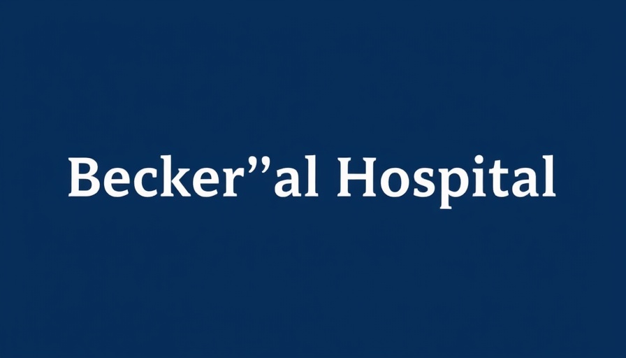 Becker's Hospital Review text on dark blue background