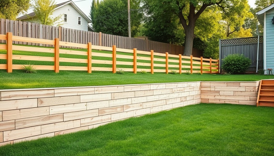 Cheap retaining wall design ideas in a suburban garden.