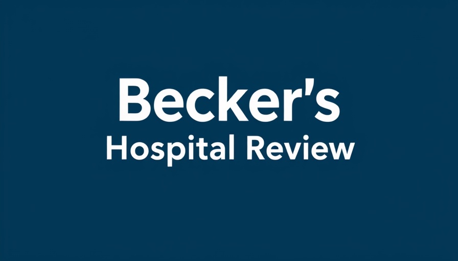 Becker's Hospital Review logo with city skyline silhouette.