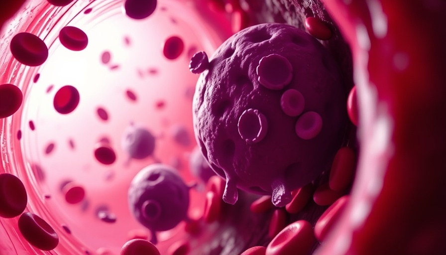 Illustration of menin inhibitor in bloodstream for relapsed AML treatment.