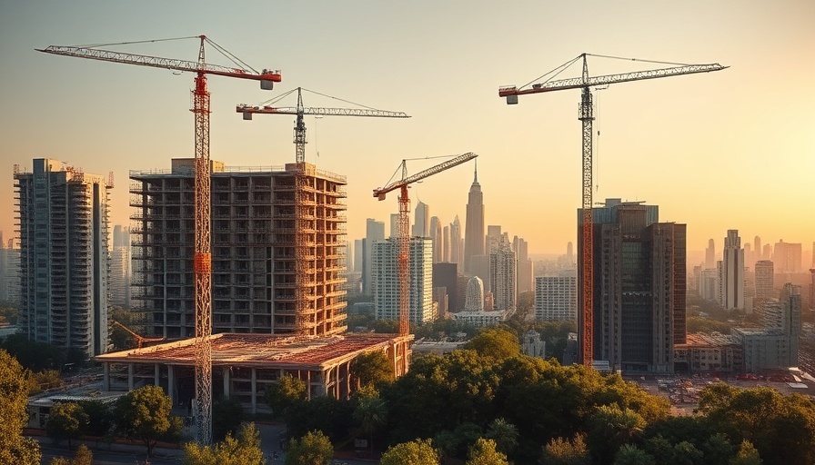 Merck withdraws from research centre in construction, London cityscape view.