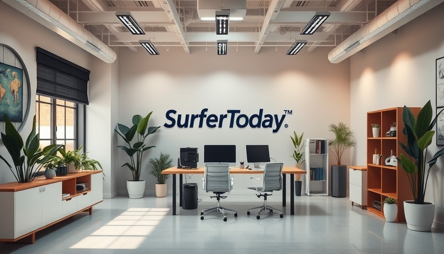 SurferToday 18th anniversary office with modern decor and branding.