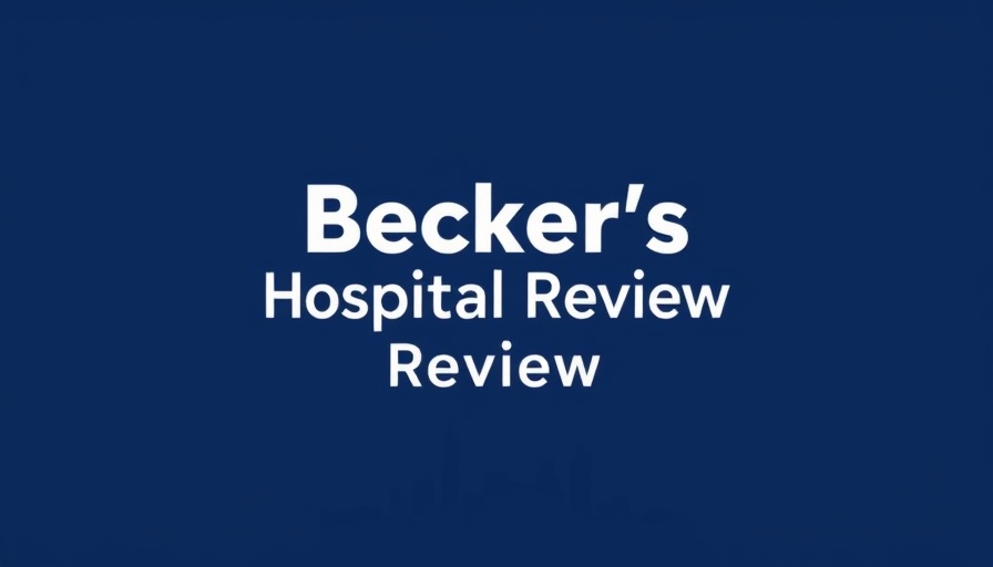 Becker's Hospital Review title over navy background