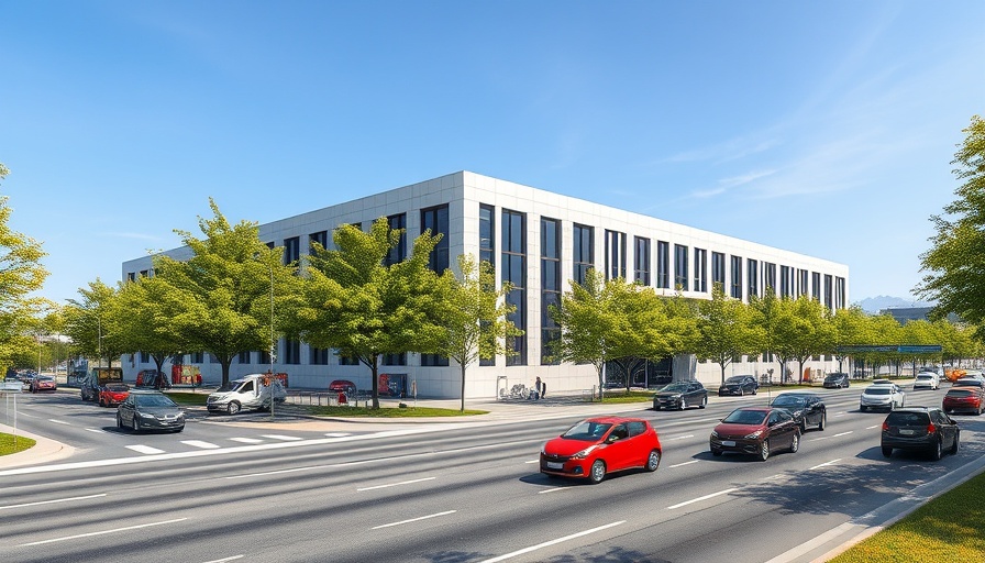 £33m waste transfer station London with cars on road.