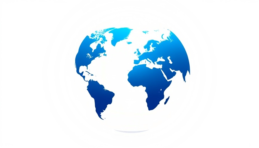 Minimalistic blue earth illustration for obesity drug leadership