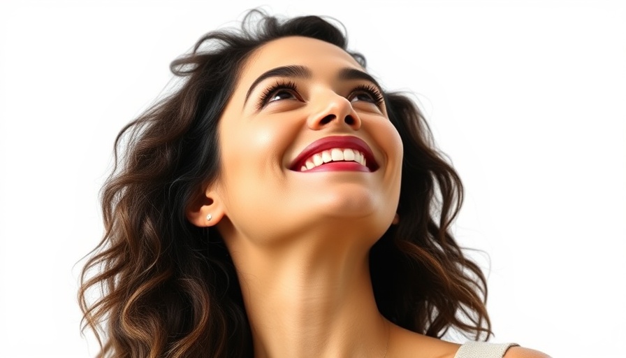 Portrait of a smiling woman looking upward, COVID loan abuse context.