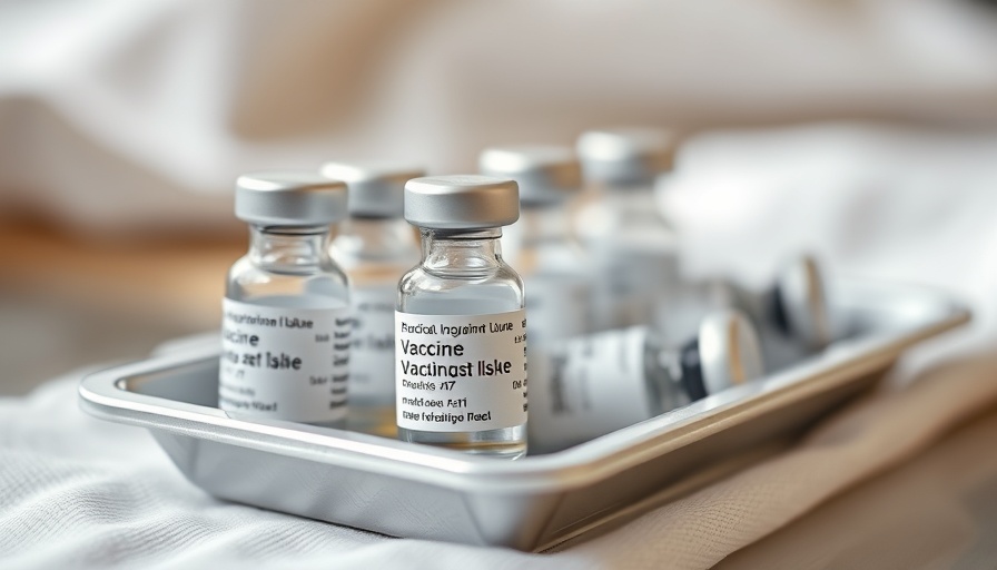 Close-up of vaccine vials for MMRV vaccine guidelines for children.