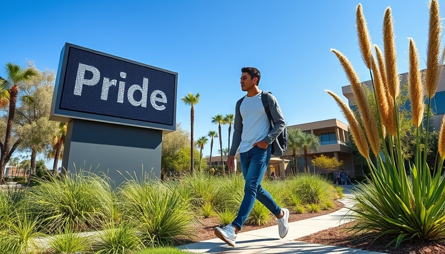 California community colleges funding loss: Student walks past Long Beach City College sign.