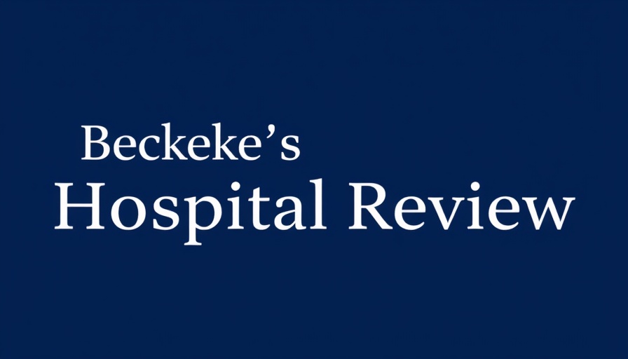Becker's Hospital Review logo on a blue background.